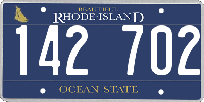RI license plate 142702
