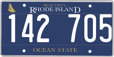 RI license plate 142705