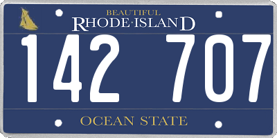 RI license plate 142707