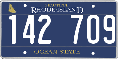 RI license plate 142709