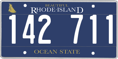 RI license plate 142711