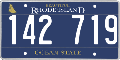 RI license plate 142719