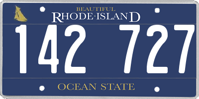 RI license plate 142727