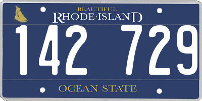 RI license plate 142729