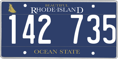 RI license plate 142735