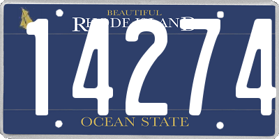 RI license plate 14274