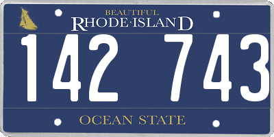 RI license plate 142743