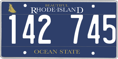 RI license plate 142745