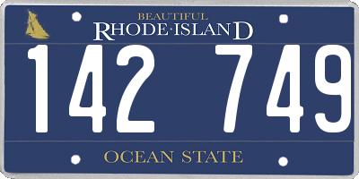 RI license plate 142749