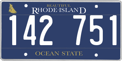 RI license plate 142751