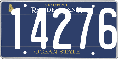 RI license plate 14276