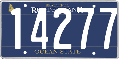 RI license plate 14277