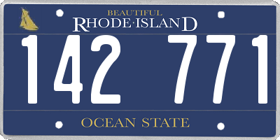 RI license plate 142771