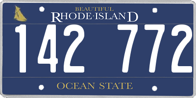 RI license plate 142772