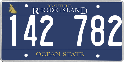 RI license plate 142782