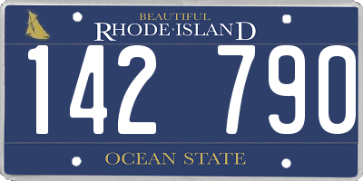 RI license plate 142790