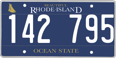 RI license plate 142795