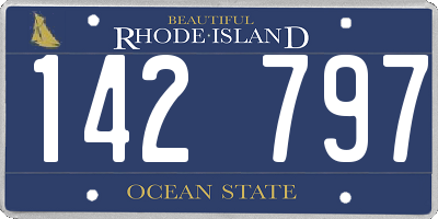 RI license plate 142797