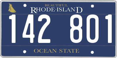 RI license plate 142801