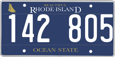 RI license plate 142805