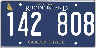 RI license plate 142808