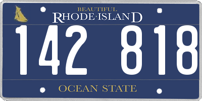 RI license plate 142818