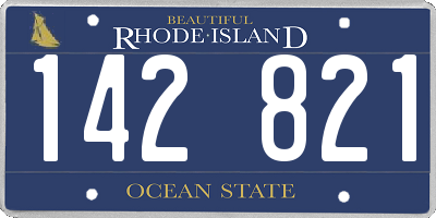 RI license plate 142821