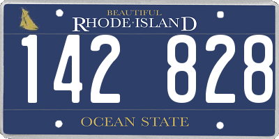 RI license plate 142828