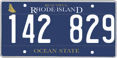 RI license plate 142829