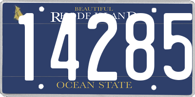 RI license plate 14285