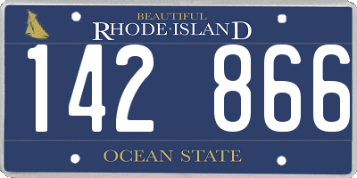 RI license plate 142866