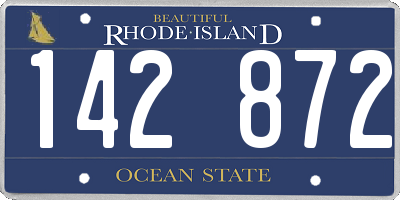 RI license plate 142872