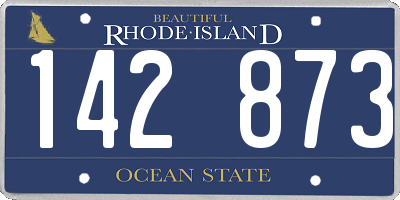 RI license plate 142873