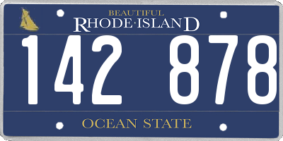 RI license plate 142878