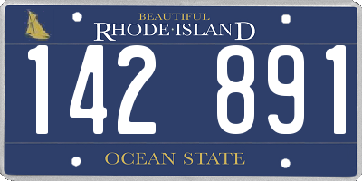 RI license plate 142891