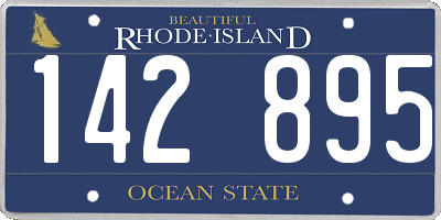 RI license plate 142895