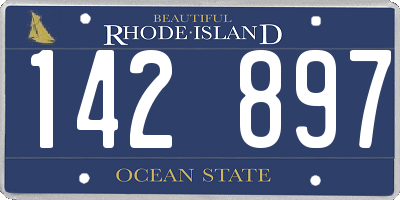 RI license plate 142897