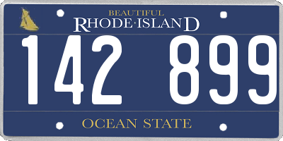 RI license plate 142899