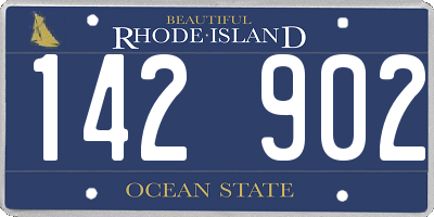 RI license plate 142902