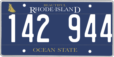 RI license plate 142944