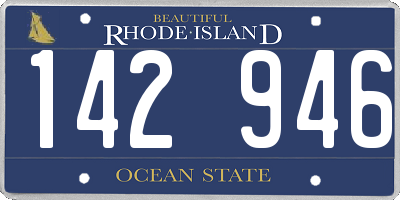 RI license plate 142946