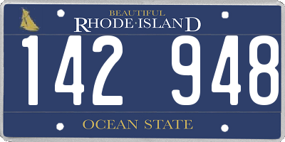 RI license plate 142948