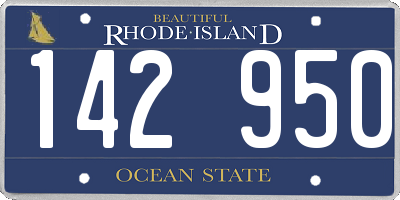 RI license plate 142950