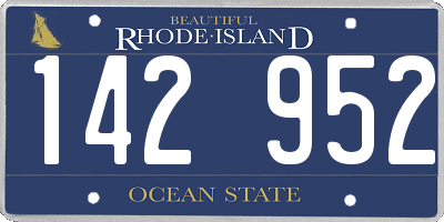 RI license plate 142952