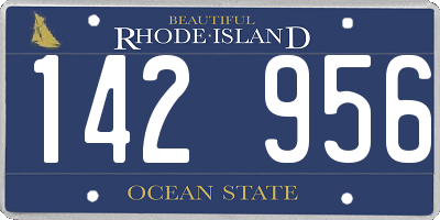 RI license plate 142956