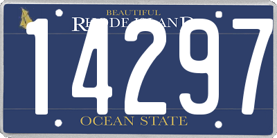 RI license plate 14297