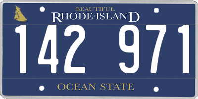 RI license plate 142971