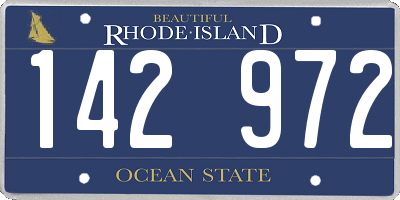 RI license plate 142972