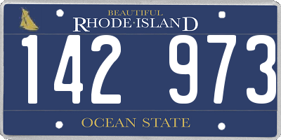 RI license plate 142973