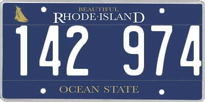 RI license plate 142974